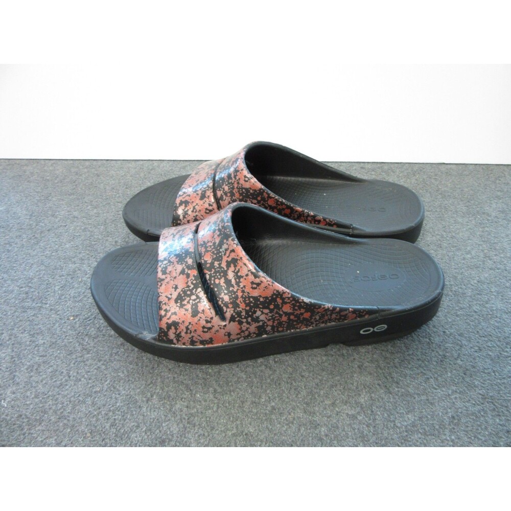 OOFOS Unisex Sandal Size M7 W9 EU40 Red Shimmer OOahh Sport Recovery Slide